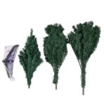 Brad de Craciun artificial cu suport inclus Embo, 120 cm, 240 ramuri/varfuri, material plastic, suport clasic, fara iluminare, utilizat pentru interior/exterior, verde - imagine 5