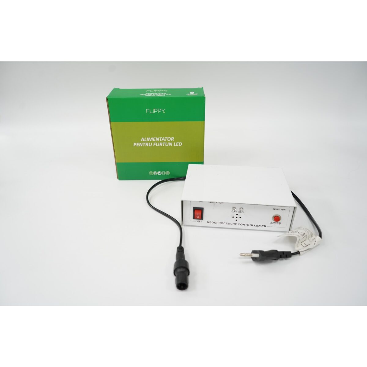 Alimentator pentru futun luminos, rezista pana la 100m, Embo, 8 jocuri de lumini, negru - imagine 2
