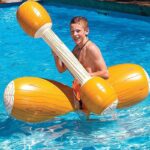 Colac de inot gonflabil sub forma de pluta + vasla gonflabila , Joc pentru piscina, Embo