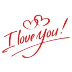 Autocolant I love You, Embo, Tematica Iubire, 21x29 cm, Rosu - imagine 2