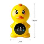 Termometru Electronic LED pentru Baie, Plutitor, Rezistent la apă, IPX7, Multifunctional, 3 Trepte de Temperatura, Model Ratusca, 12x7cm, Galben - imagine 8