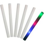 Bagheta cu Led, Embo, din Burete, cu Baterii, Lumina Multicolora, 48 x 4 cm, Alb - imagine 6
