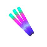 Bagheta cu Led, Embo, din Burete, cu Baterii, Lumina Multicolora, 48 x 4 cm, Alb