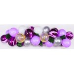 Baloane decorative din Latex si Banner Happy Birthday, Embo, Model Aniversare, Set 37 de Piese, Mov, Argintiu, Alb