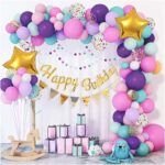 Baloane pentru Arcada HAPPY BIRTHDAY, Embo, baloane decorative din Latex, Set Mix 127 Baloane Colorate, Multicolor