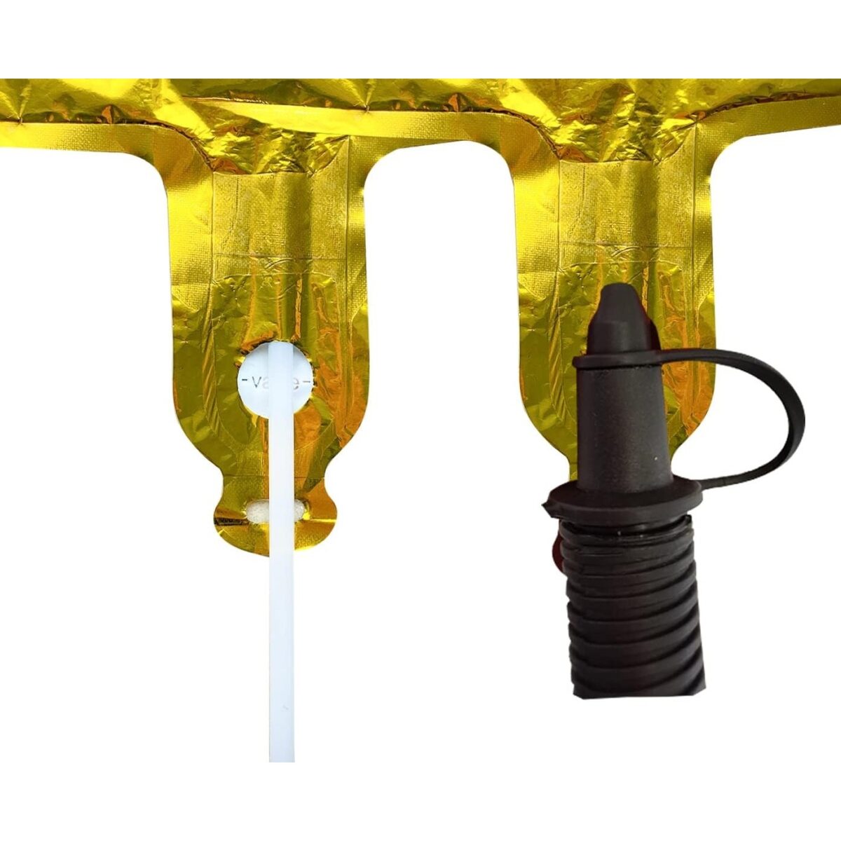 Balon din Folie Embo, Cifra 4, 81 cm, Pentru Aer sau Heliu, Bulk, Auriu - imagine 5