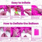 Balon din Folie, Embo, Cifra 7, Tema Aniversare, 81 cm, Ambalaj Individual, Pai inclus, Umflare cu Aer sau Heliu, Bulk, Mov - imagine 2