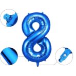 Balon din Folie Embo, Cifra 8, 81 cm, Pentru Aer sau Heliu, Bulk, Albastru - imagine 3