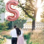 Balon Folie Metalizata Litera S, Embo, 100 cm, Umflati cu Heliu sau Aer, Ambalaj Individual, Pai inclus, Rose Gold - imagine 3