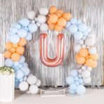 Balon Folie Metalizata Litera U, Embo, 100 cm, Umflati cu Heliu sau Aer, Ambalaj Individual, Pai inclus, Rose Gold - imagine 6