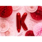 Balon Folie Metalizata Litera K, Embo, 40 cm, Umflati cu Heliu sau Aer, Ambalaj Individual, Pai inclus, Rosu - imagine 2