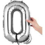 Balon Folie Metalizata Litera Q, Embo, 80 cm, Umflati cu Heliu sau Aer, Ambalaj Individual, Pai inclus, Argintiu - imagine 5