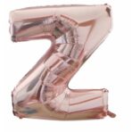 Balon Folie Metalizata Litera Z, Embo, 80 cm, Umflati cu Heliu sau Aer, Ambalaj Individual, Pai inclus, Rose Gold - imagine 5