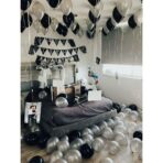 Balon din Folie Metalizata, Embo, Figurina Cifra, Tema Aniversare 100 cm, Ambalaj Individual, Pai inclus, Umflare cu Aer sau Heliu, Argintiu, Cifra 7 - imagine 5