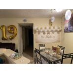 Balon din Folie Metalizata Embo, Figurina Cifra, Tema Aniversare 100 cm, Ambalaj Individual, Pai inclus, Umflare cu Aer sau Heliu, Auriu, Cifra 9 - imagine 4