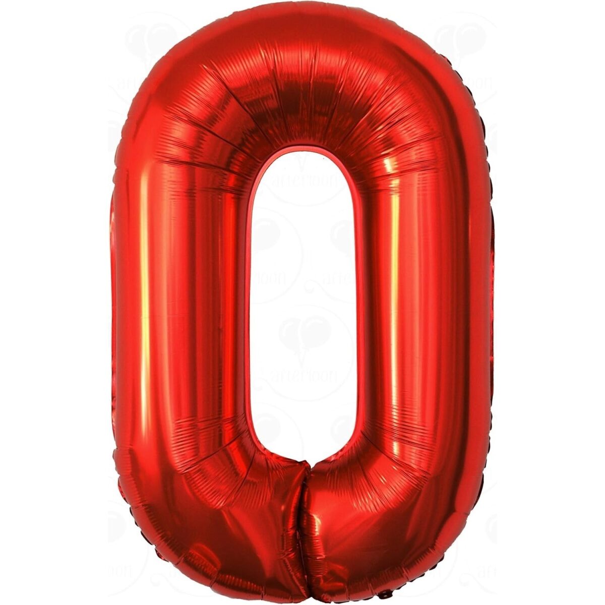 Balon din Folie Metalizata Embo, Figurina Cifra, Tema Aniversare 100 cm, Ambalaj Individual, Pai inclus, Umflare cu Aer sau Heliu, Rosu, Cifra 0 - imagine 10