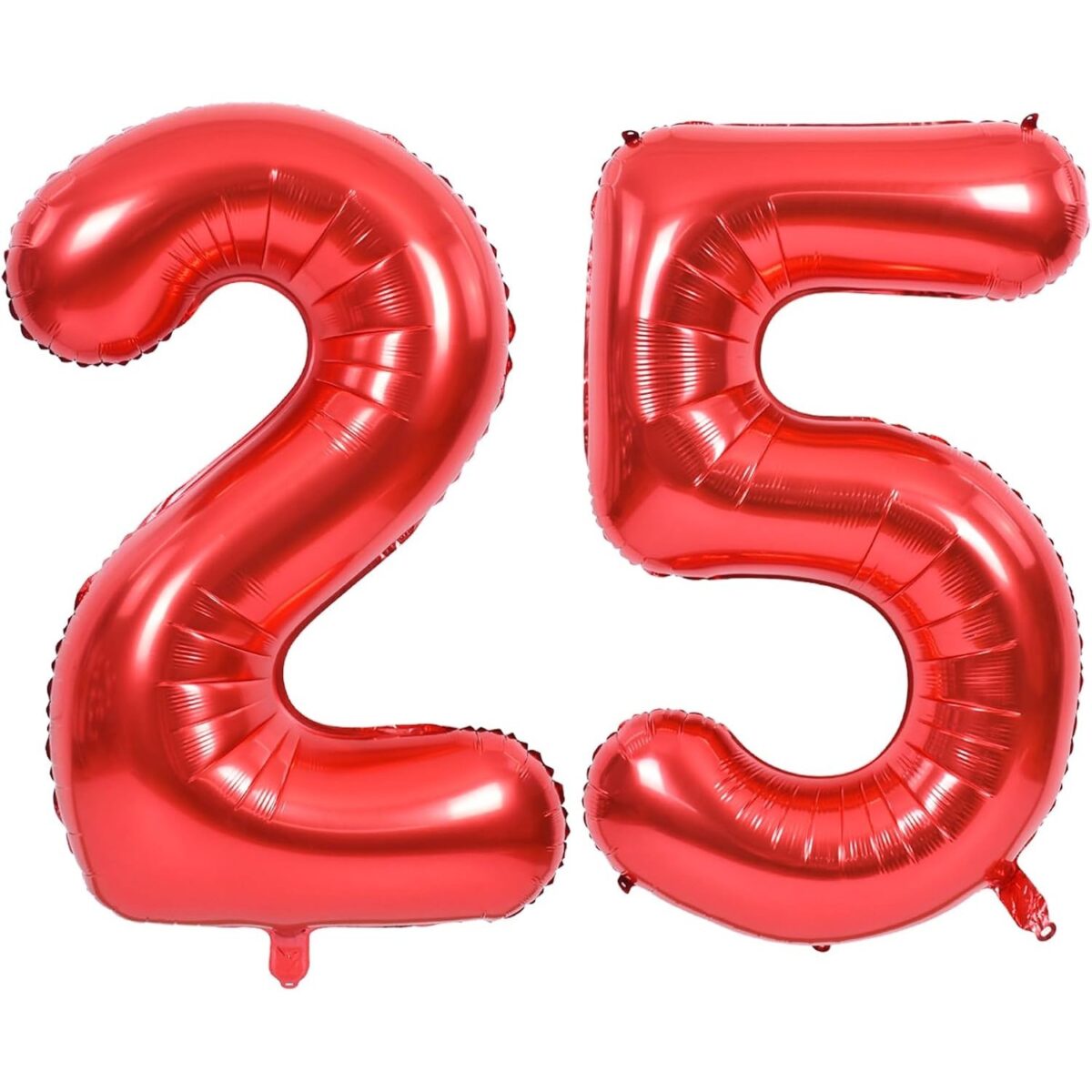 Balon din Folie Metalizata Embo, Figurina Cifra, Tema Aniversare 100 cm, Ambalaj Individual, Pai inclus, Umflare cu Aer sau Heliu, Rosu, Cifra 5 - imagine 3