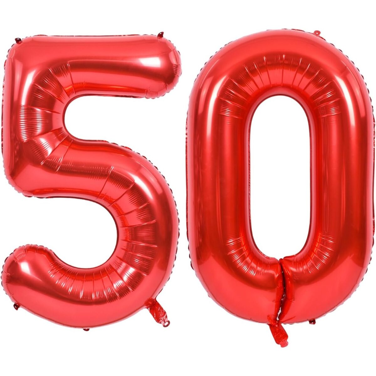 Balon din Folie Metalizata Embo, Figurina Cifra, Tema Aniversare 100 cm, Ambalaj Individual, Pai inclus, Umflare cu Aer sau Heliu, Rosu, Cifra 5 - imagine 4