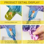 Balon din Folie Metalizata Embo, Figurina Cifra, Tema Aniversare 40 cm, Ambalaj Individual, Pai inclus, Umflare cu Aer sau Heliu, Multicolor, Cifra 5 - imagine 2