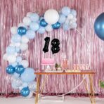 Balon din Folie Metalizata Embo, Figurina Cifra, Tema Aniversare 40 cm, Ambalaj Individual, Pai inclus, Umflare cu Aer sau Heliu, Negru, Cifra 8 - imagine 2