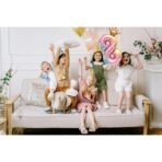 Balon din Folie Metalizata, Embo, Figurina Cifra Gradient, Tema Aniversare 80 cm, Ambalaj Individual, Pai inclus, Umflare cu Aer sau Heliu, Coronita, Cifra 8 - imagine 2