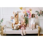 Balon din Folie Metalizata, Embo, Figurina Cifra Gradient, Tema Aniversare 80 cm, Ambalaj Individual, Pai inclus, Umflare cu Aer sau Heliu, Coronita, Cifra 9 - imagine 2