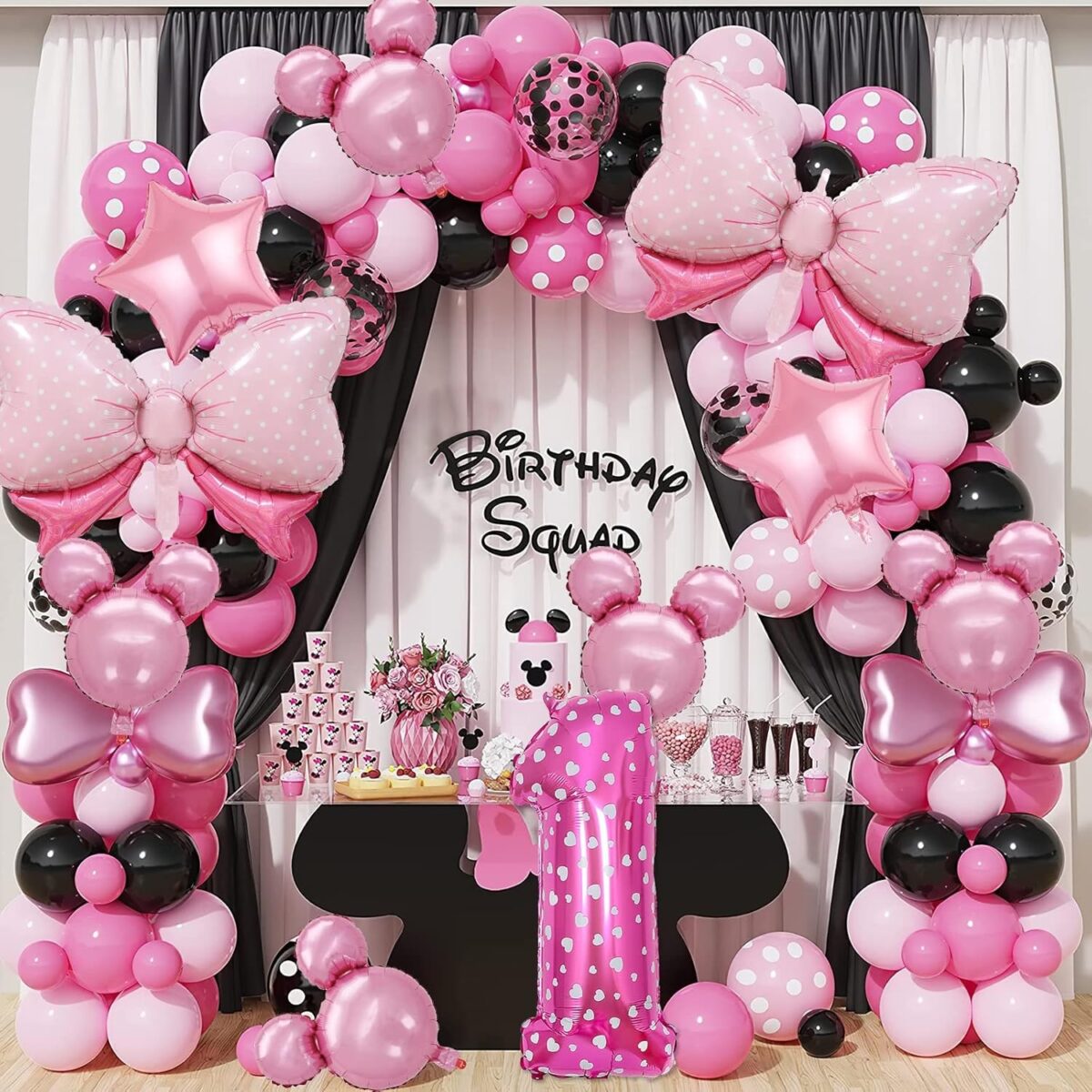 Balon din Folie Metalizata Embo, Figurina Cifra, Imprimeu Inimi, Tema Aniversare 80 cm, Ambalaj Individual, Pai inclus, Umflare cu Aer sau Heliu, Roz, Cifra 1 - imagine 4