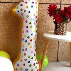 Balon din Folie Metalizata Embo, Figurina Cifra, Model Candy, Tema Aniversare 100 cm, Ambalaj Individual, Pai inclus, Umflare cu Aer sau Heliu, Multicolor, Cifra 1 - imagine 4