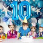 Balon din Folie Metalizata, Embo, Figurina Cifra, Tema Aniversare 100 cm, Ambalaj Individual, Pai inclus, Umflare cu Aer sau Heliu, Albastru, Cifra 0 - imagine 2
