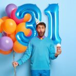 Balon din Folie Metalizata, Embo, Figurina Cifra, Tema Aniversare 100 cm, Ambalaj Individual, Pai inclus, Umflare cu Aer sau Heliu, Albastru, Cifra 1 - imagine 4