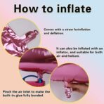 Balon din Folie Metalizata Embo, Figurina Cifra, Tema Aniversare 40 cm, Ambalaj Individual, Pai inclus, Umflare cu Aer sau Heliu, Roz, Cifra 5 - imagine 3
