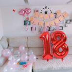 Balon din Folie Metalizata Embo, Figurina Cifra, Tema Aniversare 40 cm, Ambalaj Individual, Pai inclus, Umflare cu Aer sau Heliu, Rosu, Cifra 1 - imagine 13