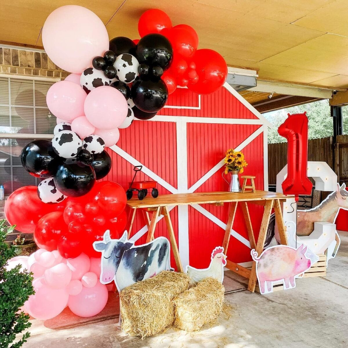 Balon din Folie Metalizata Embo, Figurina Cifra, Tema Aniversare 40 cm, Ambalaj Individual, Pai inclus, Umflare cu Aer sau Heliu, Rosu, Cifra 1 - imagine 15