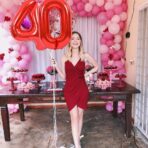 Balon din Folie Metalizata Embo, Figurina Cifra, Tema Aniversare 40 cm, Ambalaj Individual, Pai inclus, Umflare cu Aer sau Heliu, Rosu, Cifra 4 - imagine 6
