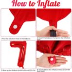 Balon din Folie Metalizata Embo, Figurina Cifra, Tema Aniversare 80 cm, Ambalaj Individual, Pai inclus, Umflare cu Aer sau Heliu, Rosu, Cifra 7 - imagine 3