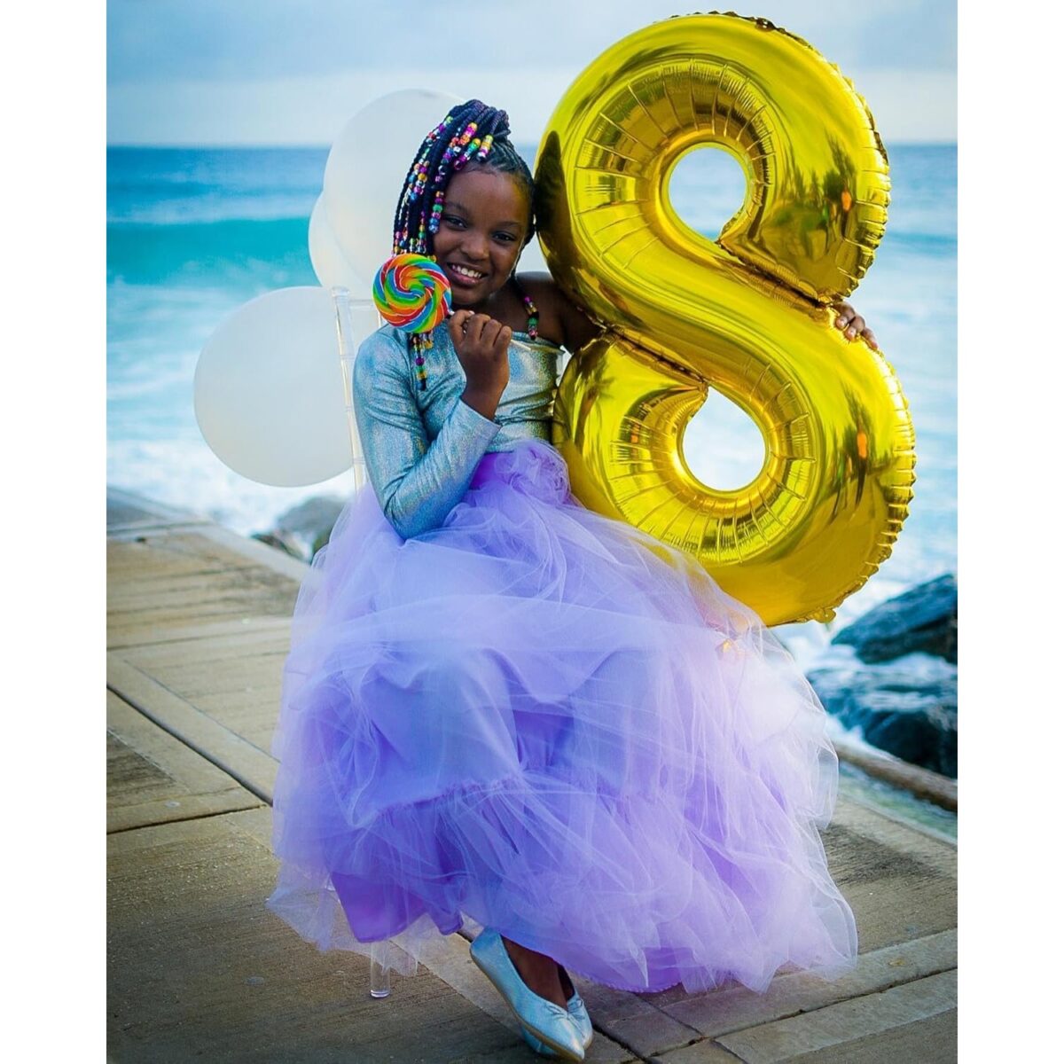 Balon din Folie Metalizata Embo, Figurina Cifra, Tema Aniversare 80 cm, Ambalaj Individual, Pai inclus, Umflare cu Aer sau Heliu, Auriu, Cifra 8 - imagine 6