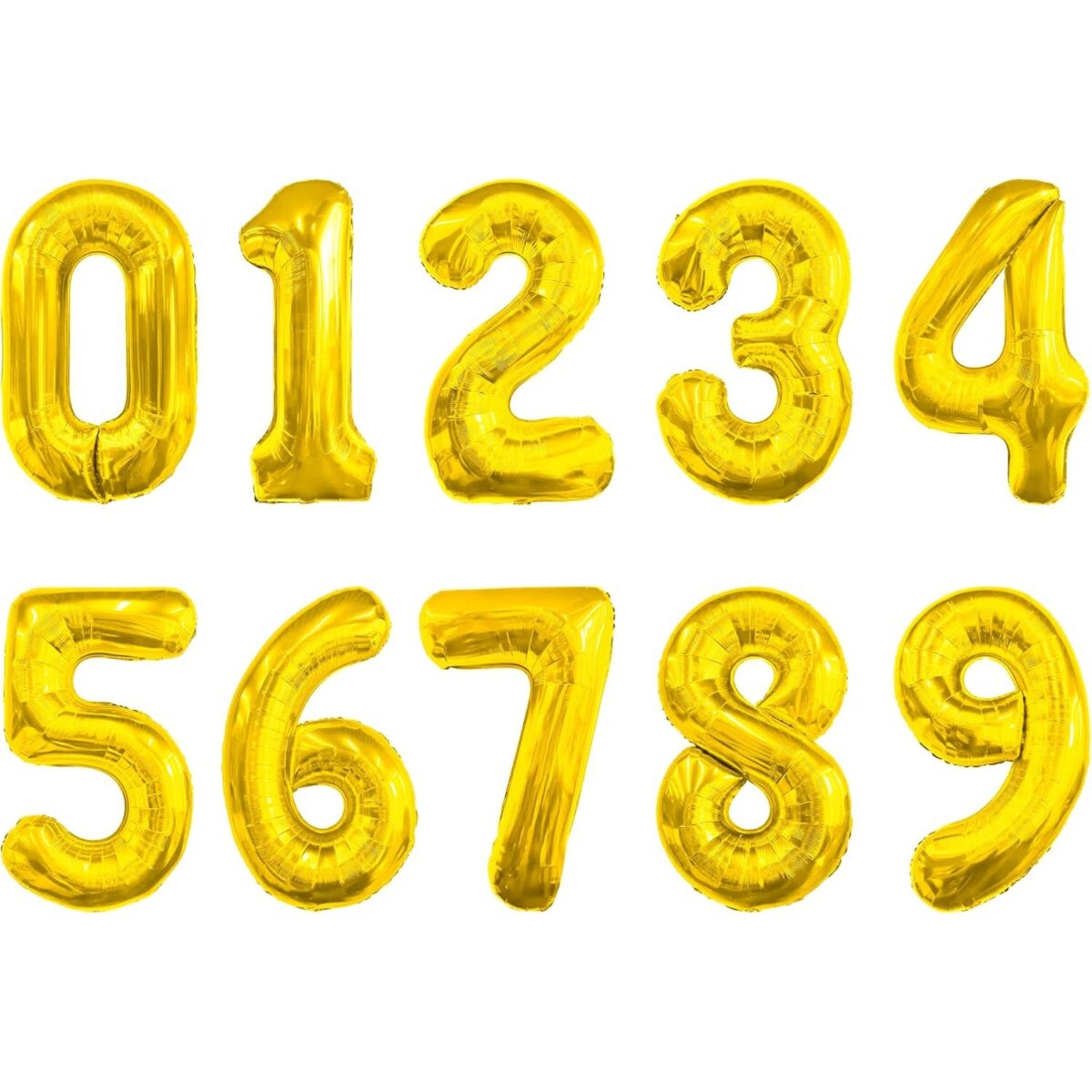 Balon din Folie Metalizata Embo, Figurina Cifra, Tema Aniversare 80 cm, Ambalaj Individual, Pai inclus, Umflare cu Aer sau Heliu, Auriu, Cifra 8 - imagine 9