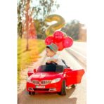 Balon din Folie Metalizata Embo, Figurina Cifra, Tema Aniversare 80 cm, Ambalaj Individual, Pai inclus, Umflare cu Aer sau Heliu, Auriu, Cifra 2 - imagine 9