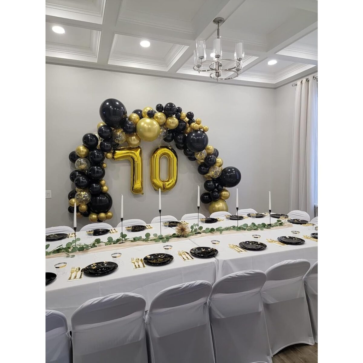 Balon din Folie Metalizata Embo, Figurina Cifra, Tema Aniversare 80 cm, Ambalaj Individual, Pai inclus, Umflare cu Aer sau Heliu, Auriu, Cifra 0 - imagine 5