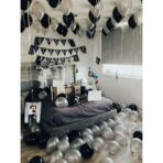 Balon din Folie Metalizata, Embo, Figurina Cifra, Tema Aniversare 80 cm, Ambalaj Individual, Pai inclus, Umflare cu Aer sau Heliu, Argintiu, Cifra 7 - imagine 5
