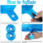 Balon din Folie Metalizata, Embo, Figurina Cifra, Tema Aniversare 80 cm, Ambalaj Individual, Pai inclus, Umflare cu Aer sau Heliu, Albastru, Cifra 8 - imagine 4