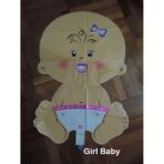 Balon din Folie Metalizata, Embo, Figurina Fetita, Tema Botez, 73x48 cm,  Ambalaj Individual, Pai Inclus, Umflare cu Aer sau Heliu, Roz - imagine 8