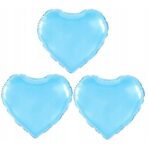 Balon din Folie Metalizata, Embo, Figurina Inimioara, Model Simplu, Tematica Iubire, 40 cm, Ambalaj Individual, Pai Inclus, Umflare cu Aer sau Heliu, Bleu - imagine 3