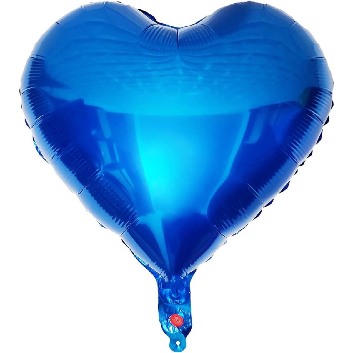 Balon din Folie Metalizata, Embo, Figurina Inimioara, Model Simplu, Tematica Iubire, 40 cm, Ambalaj Individual, Pai Inclus, Umflare cu Aer sau Heliu, Albastru - imagine 5