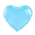 Balon din Folie Metalizata, Embo, Figurina Inimioara, Model Simplu, Tematica Iubire, 40 cm, Ambalaj Individual, Pai Inclus, Umflare cu Aer sau Heliu, Bleu