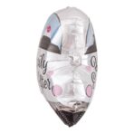 Balon din Folie Metalizata, Embo, Figurina Masina, Model Nunta Happily Ever After, Tema Nunta, 60 x 63 cm, Ambalaj Individual, Pai Inclus, Umflare cu Aer sau Heliu, Alb - imagine 5