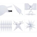 Balon din Folie Metalizata, Embo, Figurina Stea 3D, 66 cm, Ambalaj Individual, Pai inclus, Umflare cu Aer sau Heliu, Albastru - imagine 4