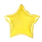 Balon din Folie Metalizata, Embo, Figurina Stea, Model Simplu, Tematica Aniversare, 40 cm, Ambalaj Individual, Pai Inclus, Umflare cu Aer sau Heliu, Auriu - imagine 2