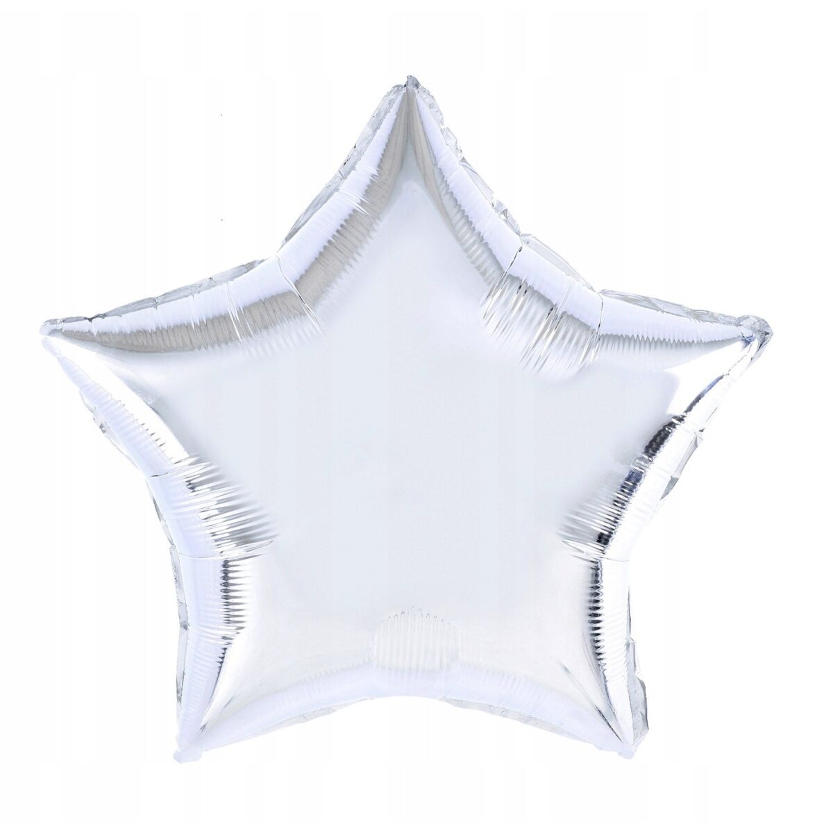 Balon din Folie Metalizata, Embo, Figurina Stea, Model Simplu, Tematica Aniversare, 40 cm, Ambalaj Individual, Pai Inclus, Umflare cu Aer sau Heliu, Argintiu - imagine 3