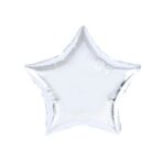 Balon din Folie Metalizata, Embo, Figurina Stea, Model Simplu, Tematica Aniversare, 40 cm, Ambalaj Individual, Pai Inclus, Umflare cu Aer sau Heliu, Argintiu - imagine 4